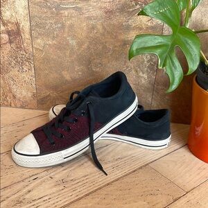Converse All Star Madison Women's 8 Burgundy / Black Low Top Tennis Shoes Sz 10